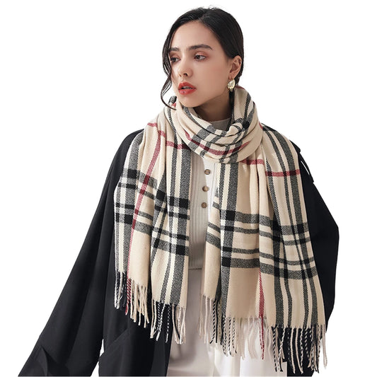 Classic Oversized Plaid Scarf