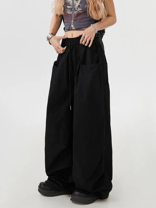 High Waist Cargo Trousers