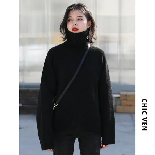 V-Neck Twist Knit Pullover