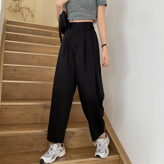 High Waist Streetwear Trousers