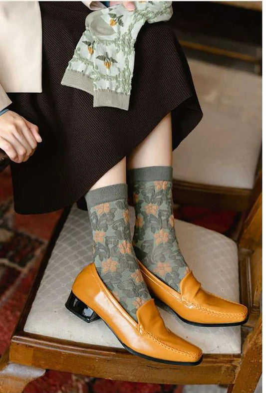 Embroidered Harajuku Cotton Socks