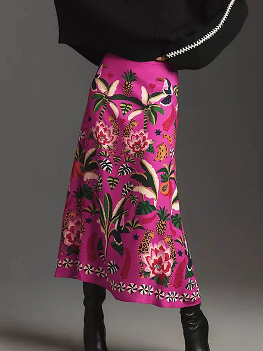 Floral Summer A-Line Skirt