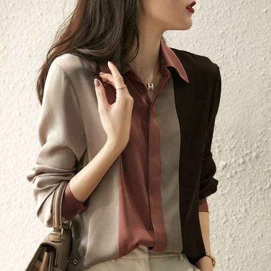 Striped Cotton Chiffon Shirt