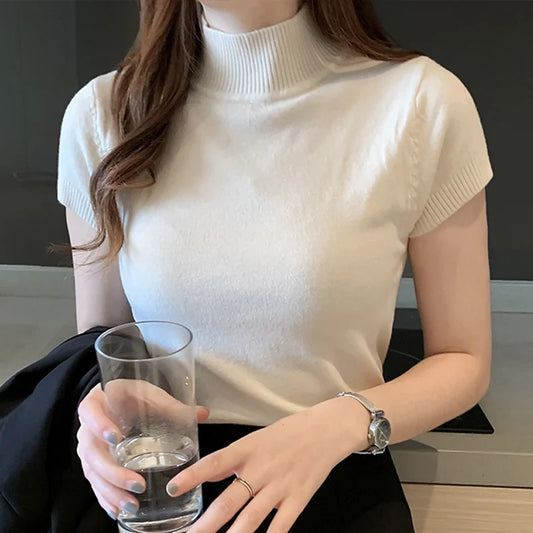 Classic Knitted Turtleneck Top