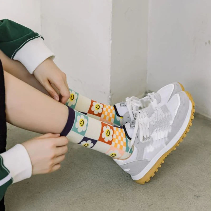 Creative Abstract Art Tide Socks - Vibrant Cotton Fashion Socks