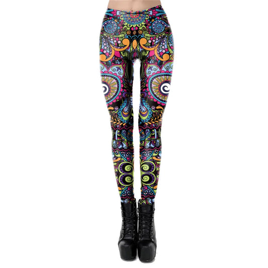 Ombre Floral Print Leggings
