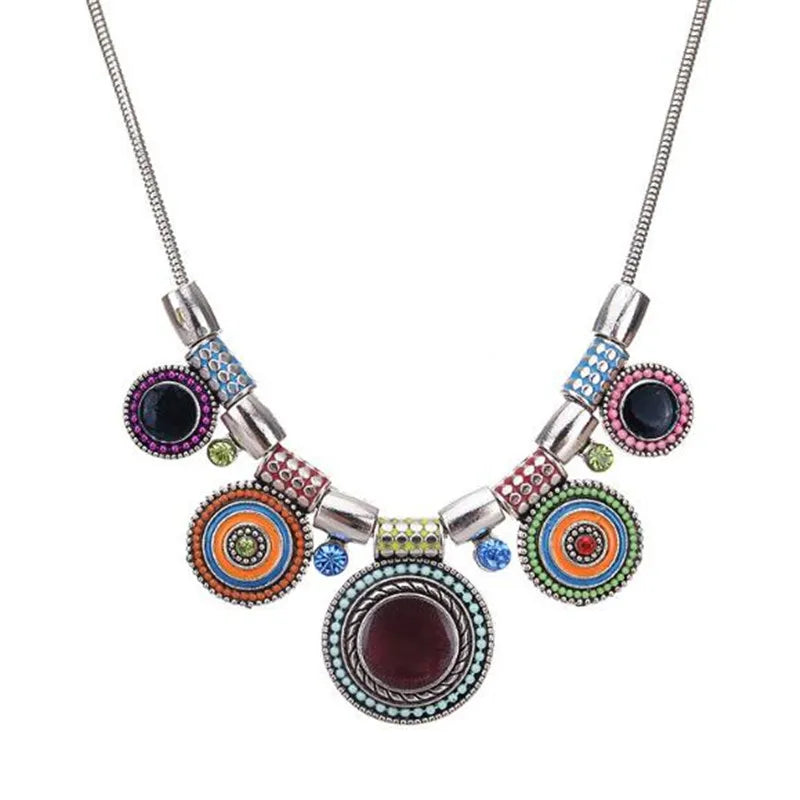 Vintage Gem Necklace - Exquisite Zinc Alloy Sparkle