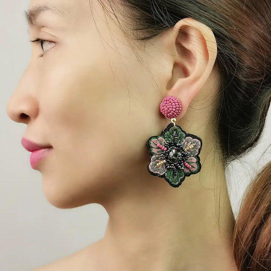 Bohemian Beaded Drop Earrings