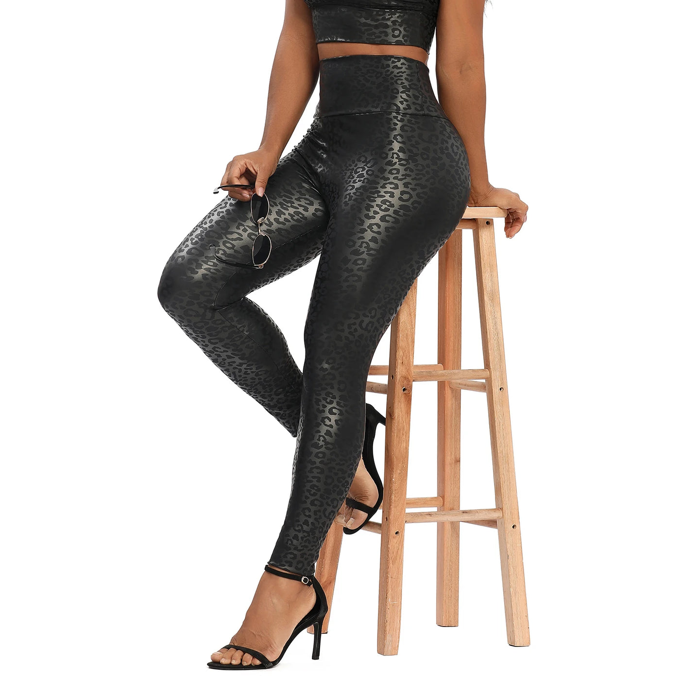 Faux Leather Stretch Leggings