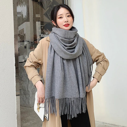 Oversized Warm Cashmere Scarf