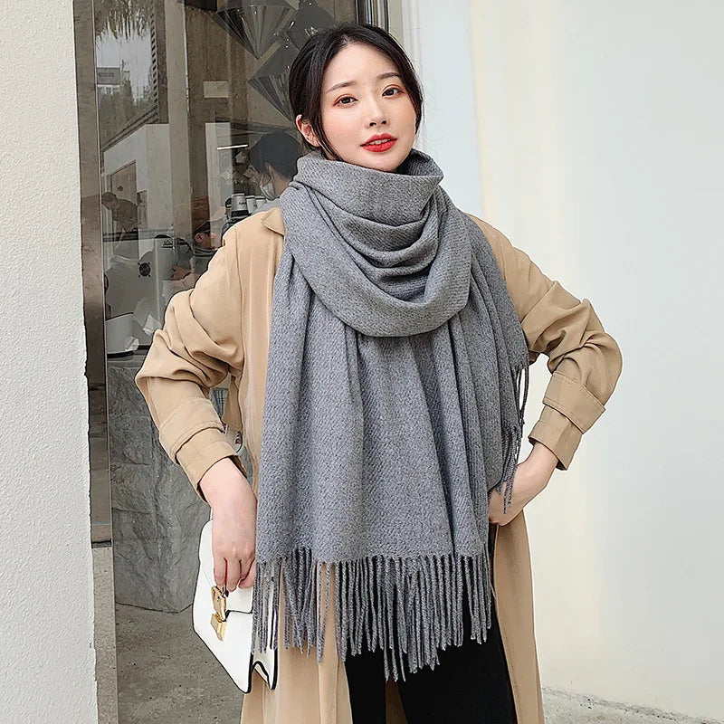 Luxe Cashmere Scarf – Oversized Warm Winter Wrap
