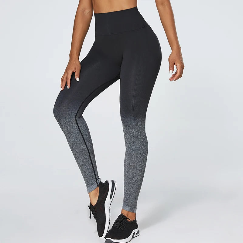 Gradient Color Energy Leggings - Eye-Catching Style