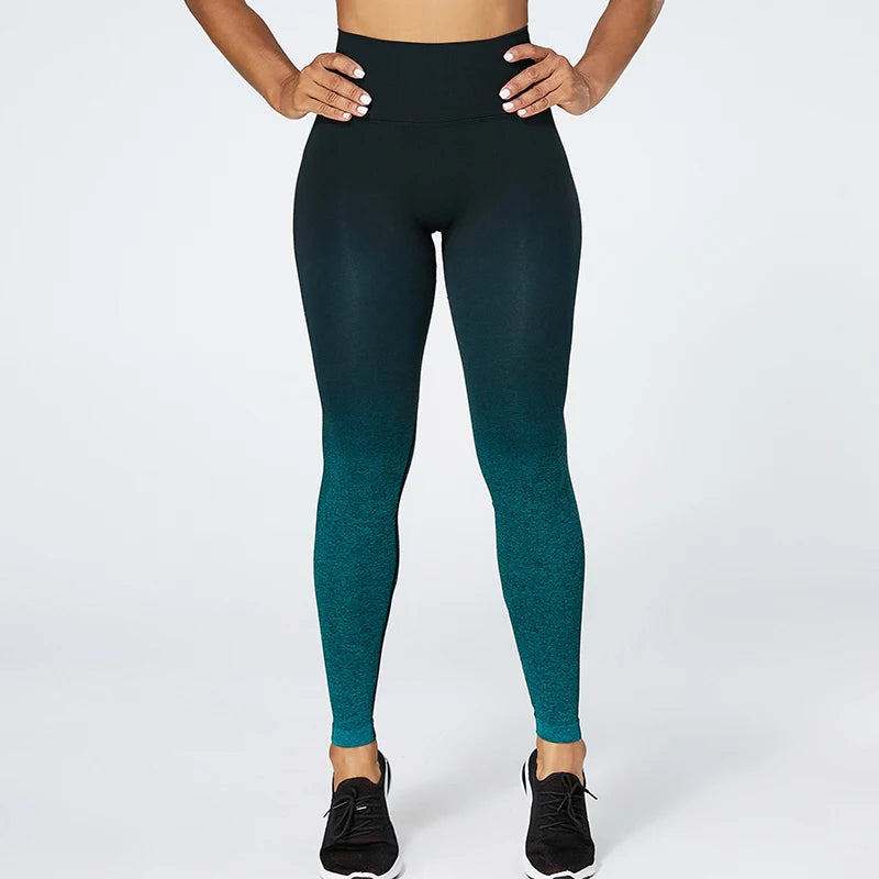 Gradient Color Energy Leggings - Eye-Catching Style