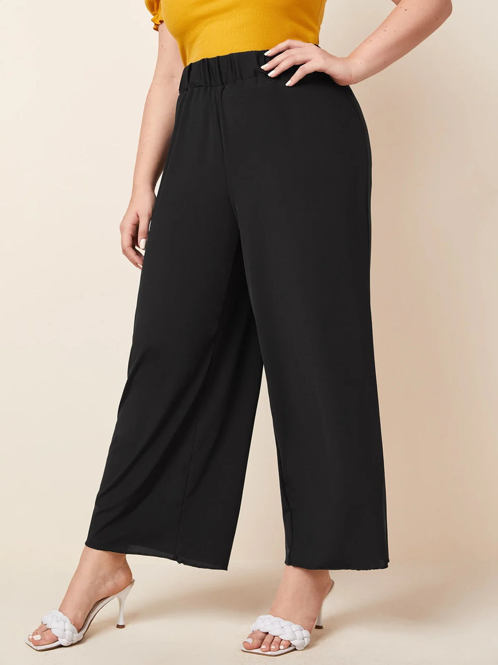 Flowing Wide Leg Trousers