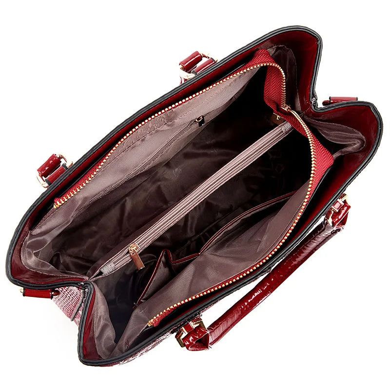 Patent Leather Structured Handbag