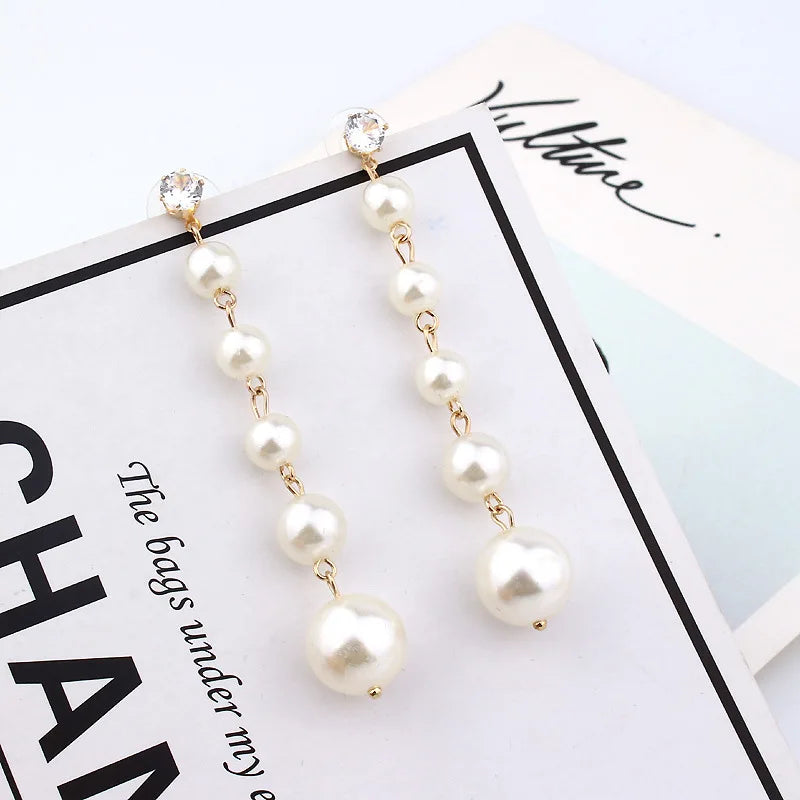 Oversized Simulated Pearl Earrings