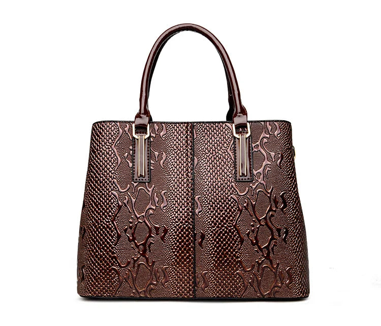 Patent Leather Structured Handbag