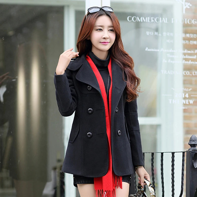 Elegant Office Solid Long Trench Coat - 100% Cotton Professional