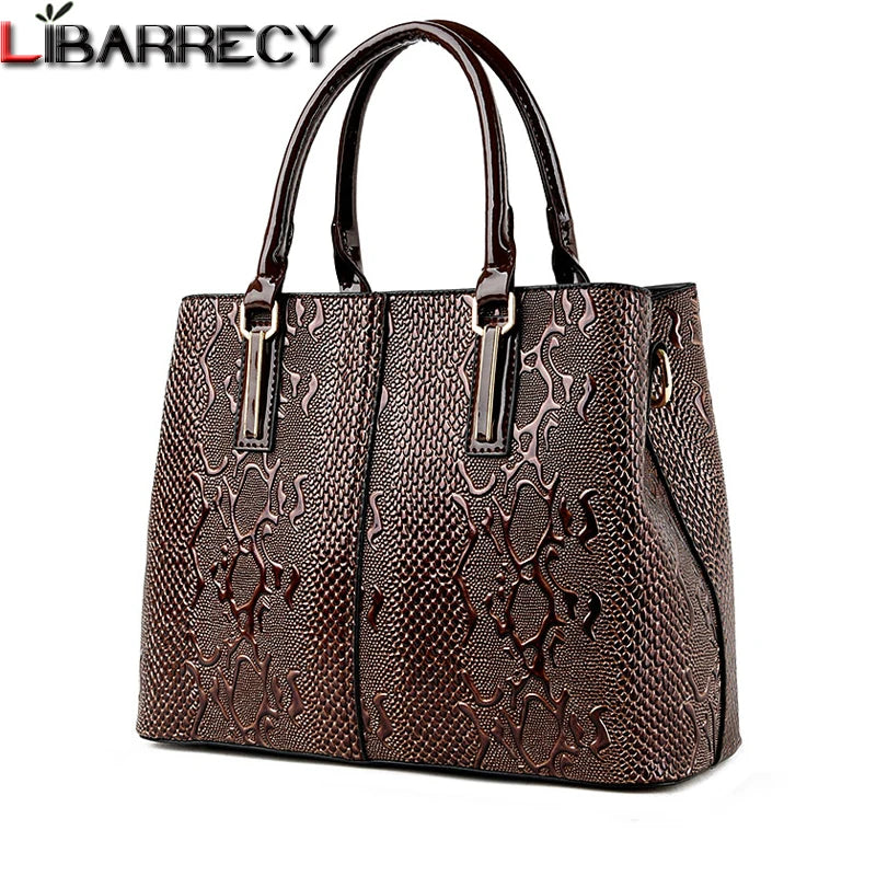 Patent Leather Structured Handbag