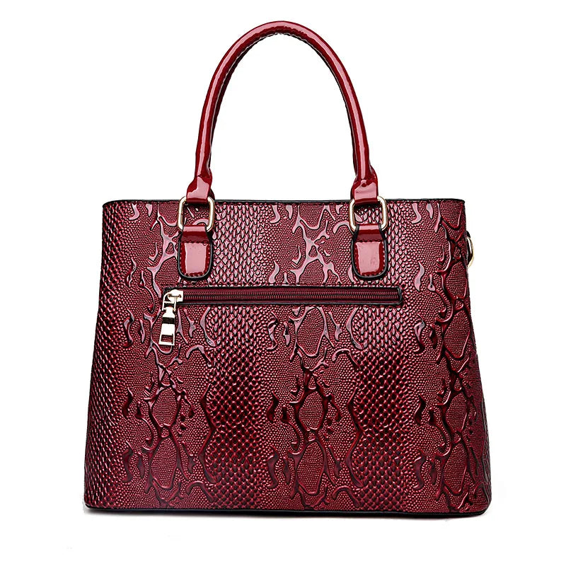 Patent Leather Structured Handbag