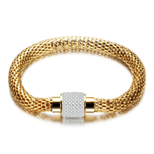 Magnetic Crystal Clasp Bracelet