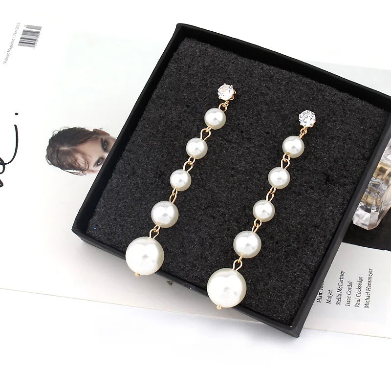 Oversized Simulated Pearl Earrings