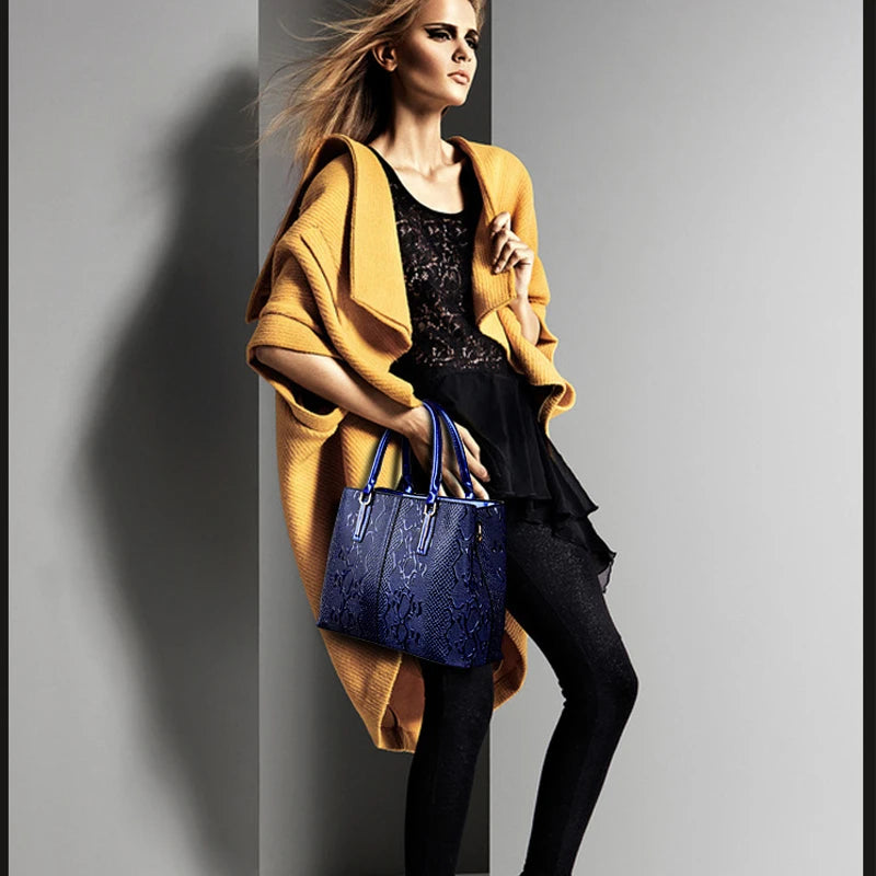 Patent Leather Structured Handbag