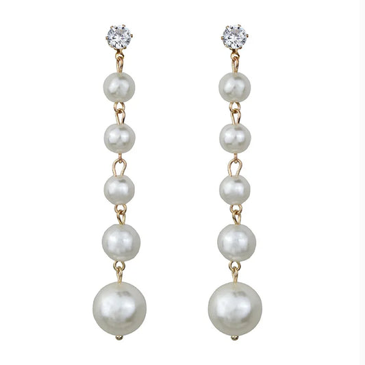 Oversized Simulated Pearl Earrings