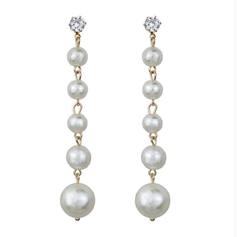 Oversized Simulated Pearl Earrings