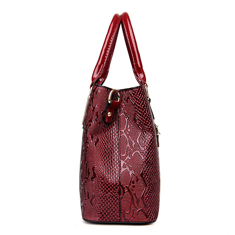 Patent Leather Structured Handbag