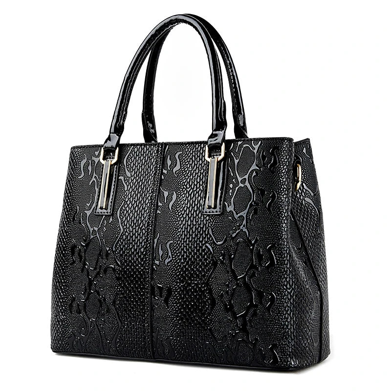 Patent Leather Structured Handbag