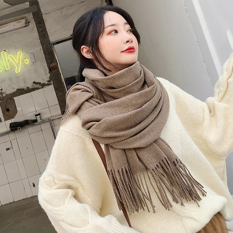 Luxe Cashmere Scarf – Oversized Warm Winter Wrap