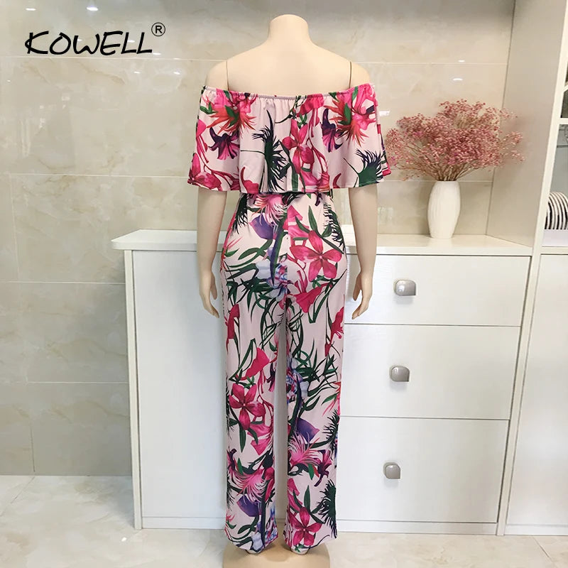 Boho Floral Print Playsuit - High-Quality Polyester