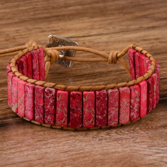 Tibetan Beaded Leather Bracelet