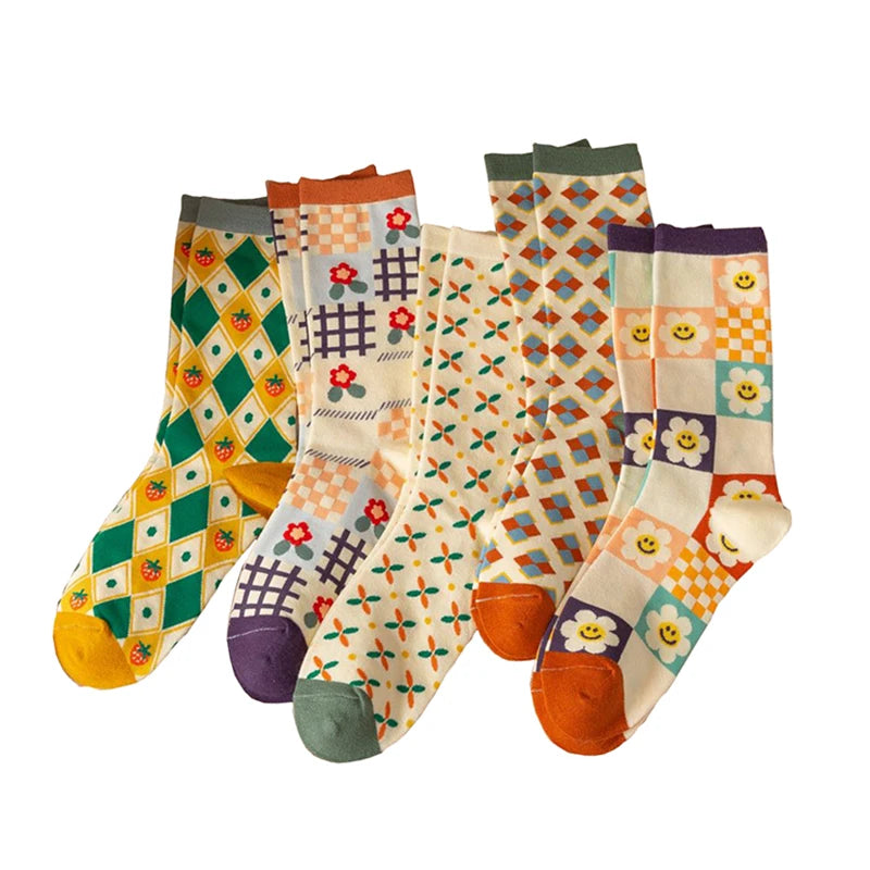 Creative Abstract Art Tide Socks - Vibrant Cotton Fashion Socks