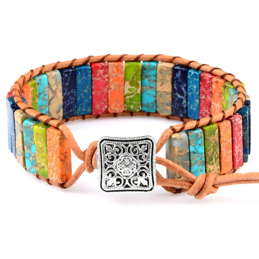 Tibetan Beaded Leather Bracelet