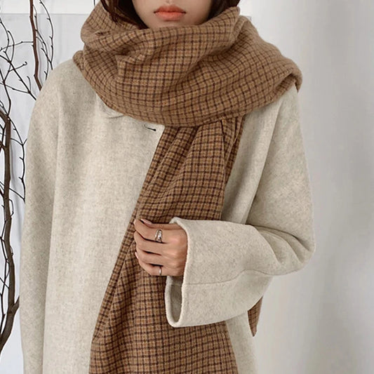 Reversible Double Sided Plaid Scarf