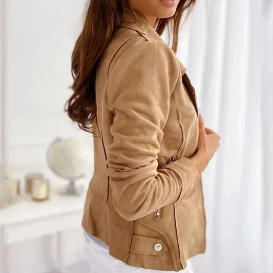 Vintage Suede Biker Jacket
