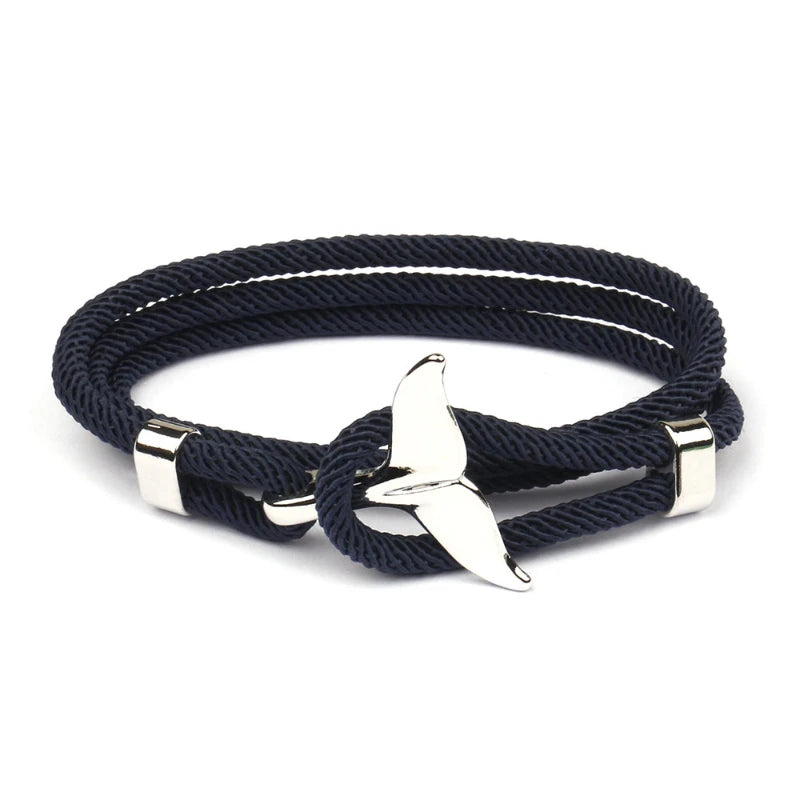 Whale Tail Anchor Multilayer Bracelet - Maritime Style