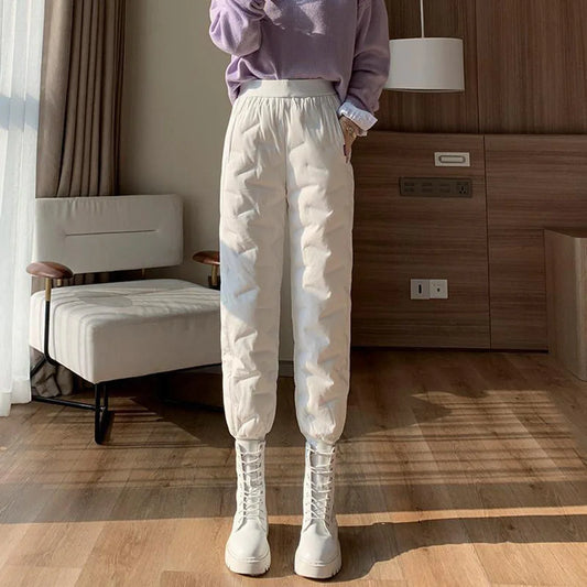 Elastic Waist Cotton Trousers