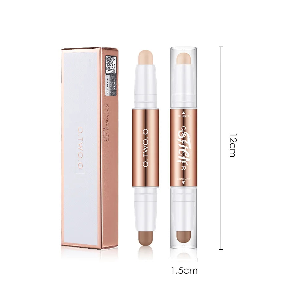 2-in-1 Highlighter & Concealer Stick - Dual-Ended Brightening Makeup