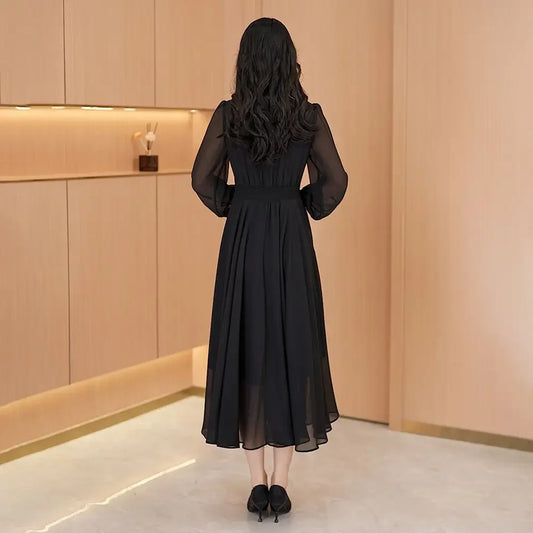 Classic Black Midi Dress