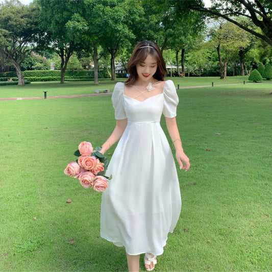 Vintage White A-Line Dress