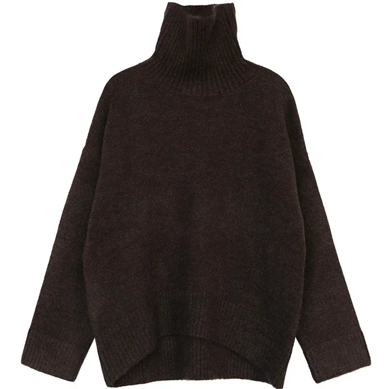 Solid V-Neck Twist Pullover Knitted Sweater - High Stretch Spandex