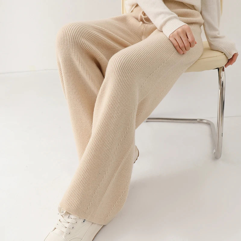 Corduroy High Waist Trousers