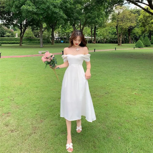 Vintage White A-Line Dress