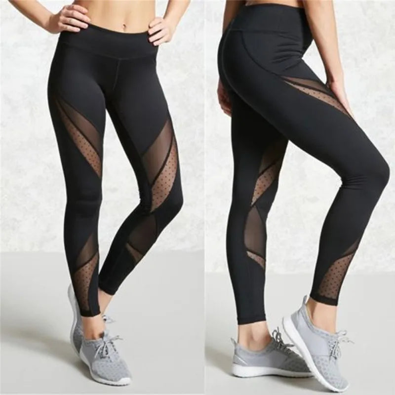 Mesh Patchwork Performance Leggings