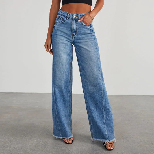 Breathable Cotton Loose Jeans