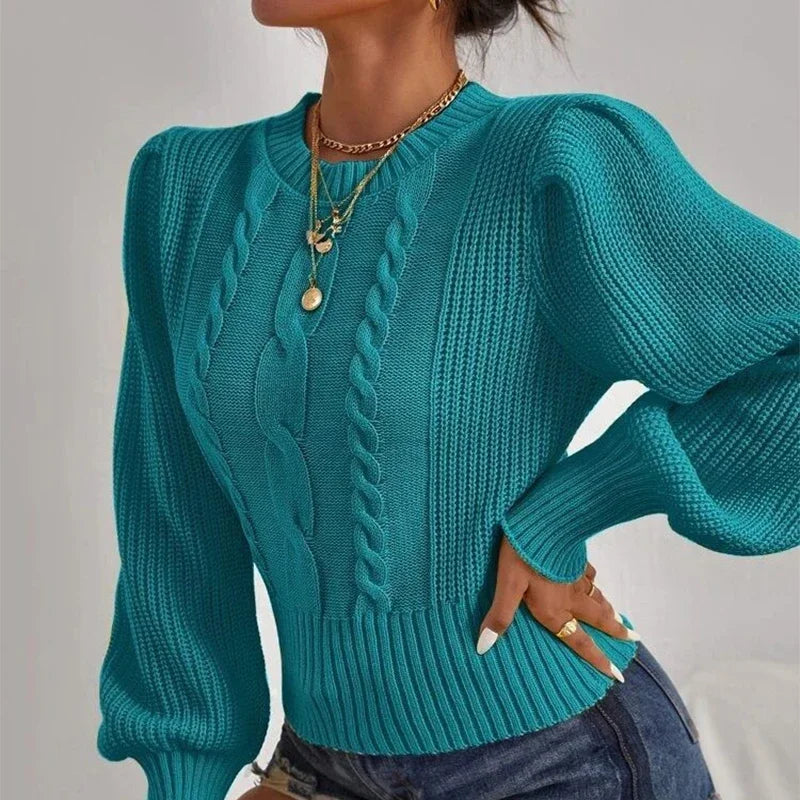 Relaxed Turtleneck Knit Sweater