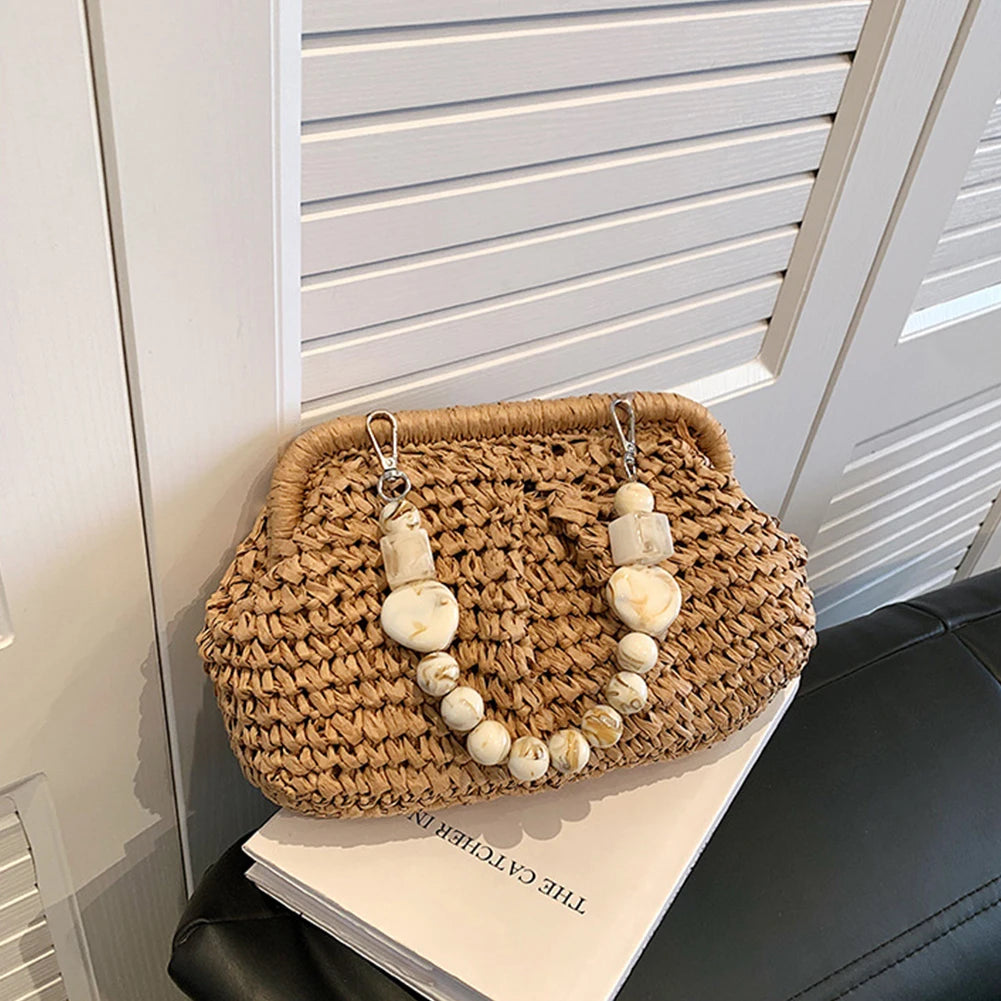 Woven Straw Shoulder Bag